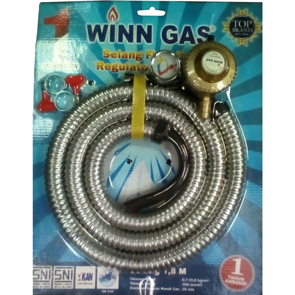 Winn Gas PSFRW68M Paket Selang Gas + Regulator