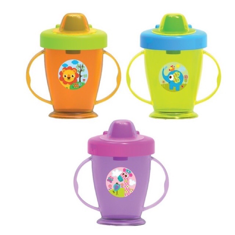 Baby Safe Training Cup Hard Spout 210ml AP006  JP034 - Gelas Latihan Minum Anak 8M+ Lubang Spout Plastik