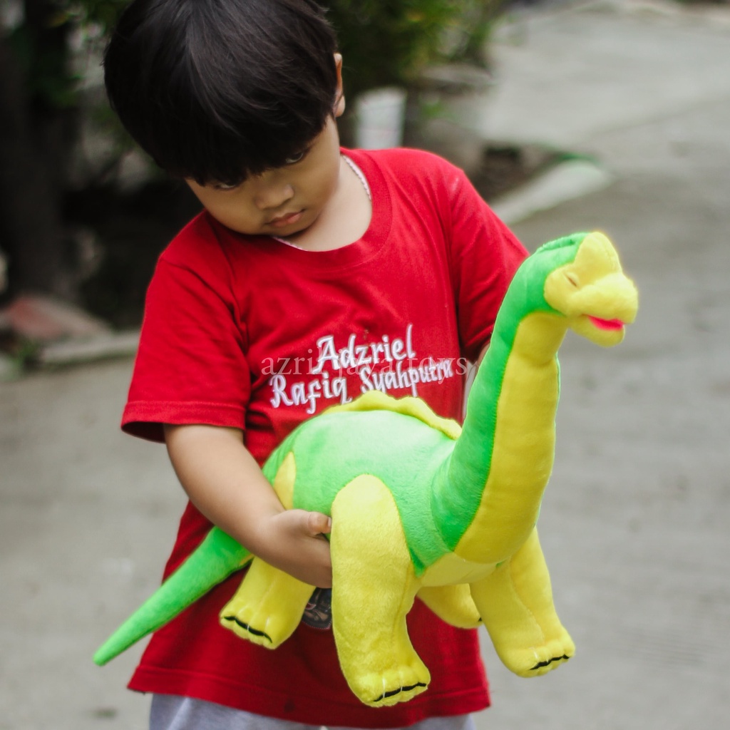 Boneka Dinosaurus Leher Panjang Hijau mainan anak perempuan mainan anak yang lagi hits