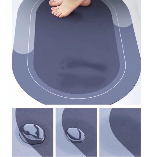 Keset Serap Anti Slip Bundar New Keset Diatomite Oval / Keset Morden Kamar Mandi Lembut Lentur Elite / Keset Kaki Anti Bau Nyerap Air Anti Bakteri / Keset Batu Kamar Mandi 15 Motif/ Keset Ruangan Kamar Tidur / Hotel Mewah Berkelas Elegant