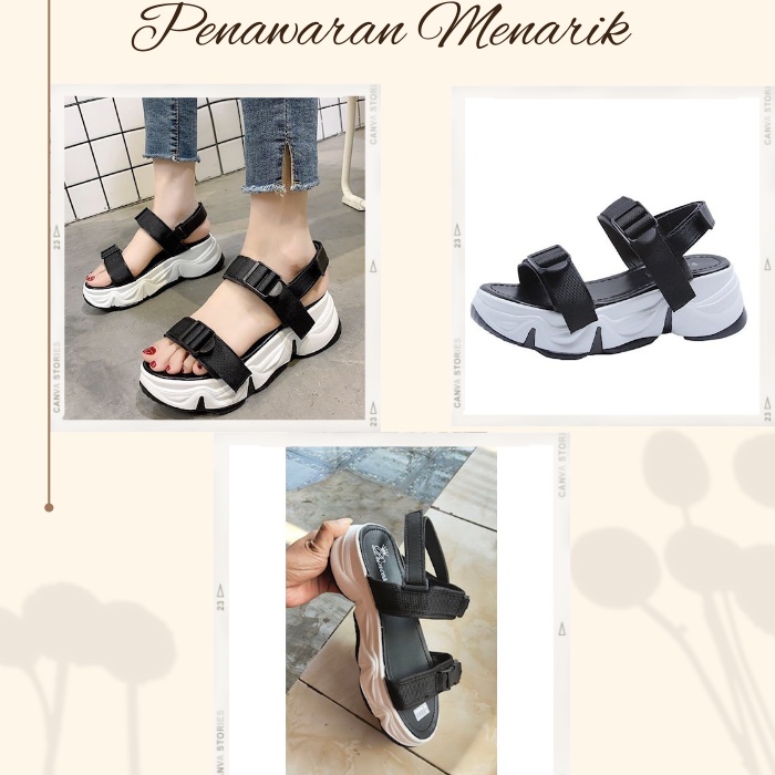 Sandal Gunung Cewek Berkualitas Sendal gunung Termurah Sandal gunung wanita korea PVN EXCEL BG-832 T