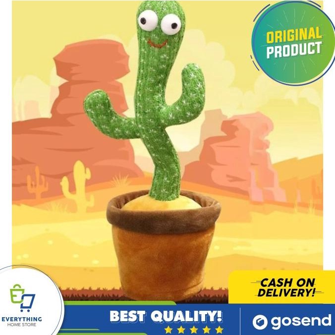 Boneka Kaktus Bicara ORIGINAL | Dancing Cactus Toy (BISA BiCARA)