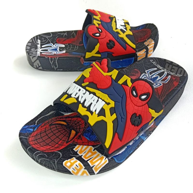 Sandal Selop Anak Karakter Spiderman Timbul 009