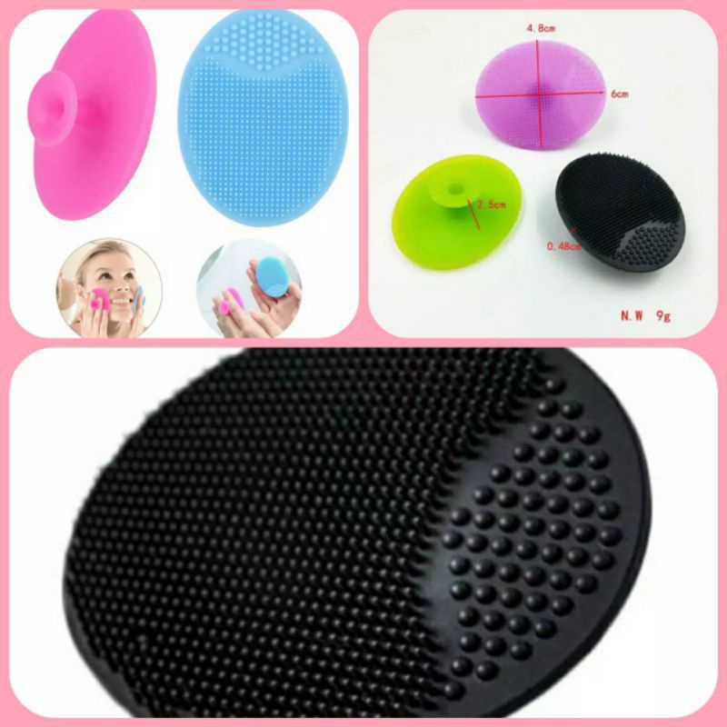 Pembersih Wajah Silicon  Bentuk Oval / Alat Pembersih Wajah Silicon / Alat Pembersih Komedo