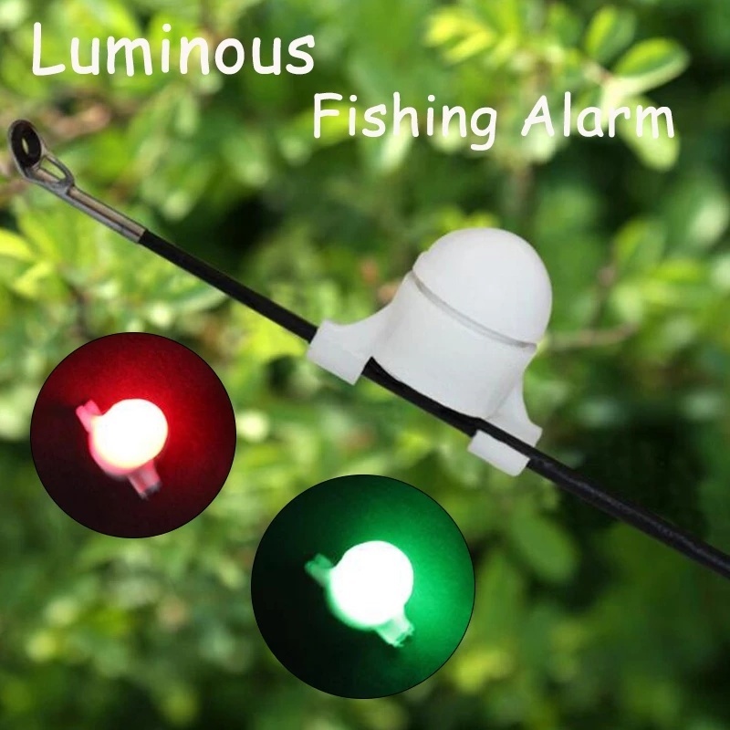 1pc Alarm Indikator Gigitan Ikan Dengan Lampu LED Otomatis Untuk Memancing Malam Hari