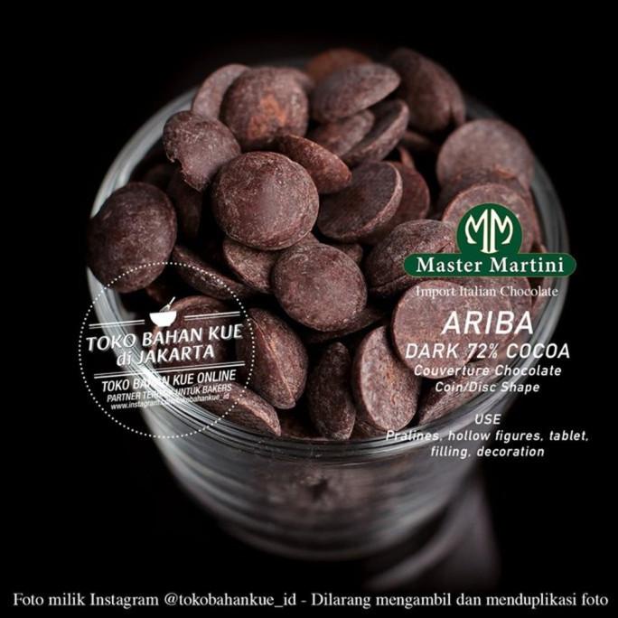 

Master Martini Ariba 72% 1Kg Dark Couverture Chocolate Cokelat Coin