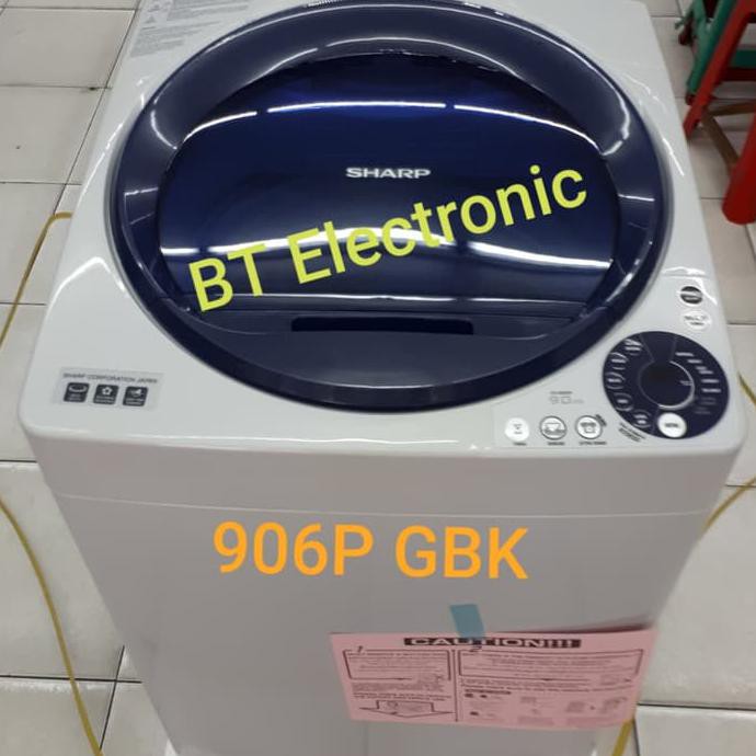 Mesin Cuci Sharp ES-M906P-GR Top Loading 1 Tabung 9kg Biru/Pink Megamouth Series