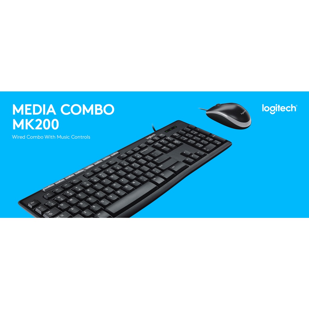 Keyboard Mouse Combo MK-200 MultiMedia Original - Garansi Resmi