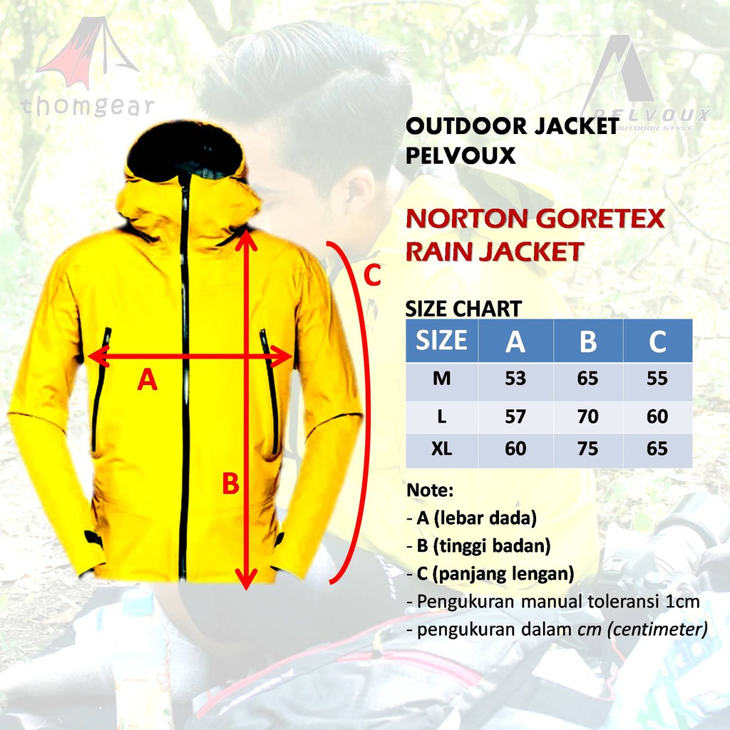 Jaket Outdoor Pelvoux Norton Goretex Rain Jaket Gore-Tex Jacket Outdoor Premium Thomgear Probolinggo