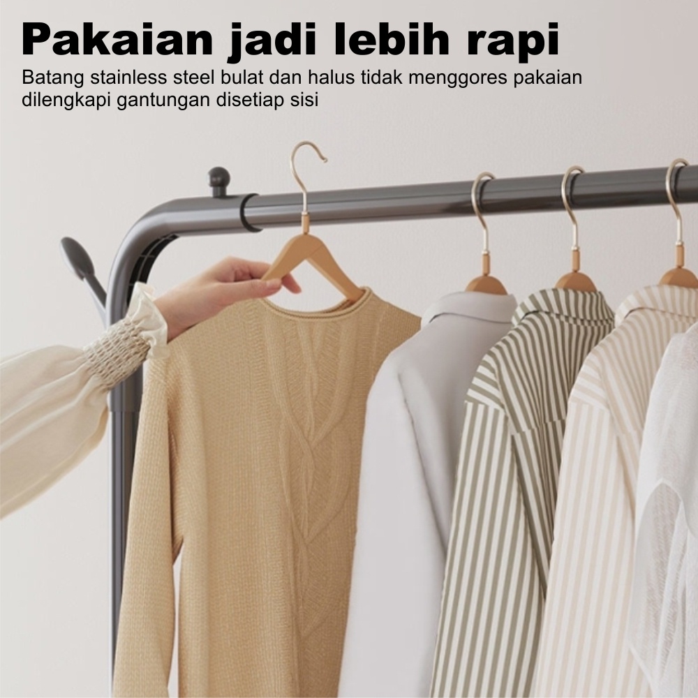 Stand Hanger Single Gawang Butik Bazar Display Gawangan Stand Hanger Rak Gantungan Serbaguna WHI FURNITURE SHOP