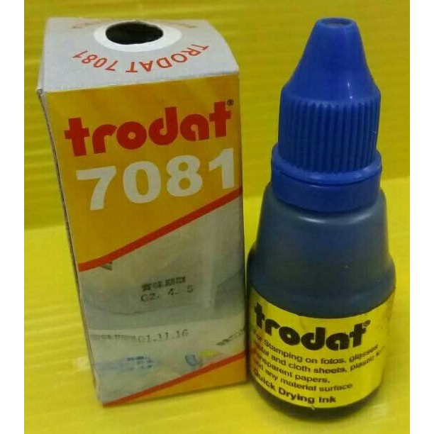 

NEW Tinta Stempel Trodat 7081 Warna Biru Utk Dimedia Plastik, Kaca, Besi TERLARIS