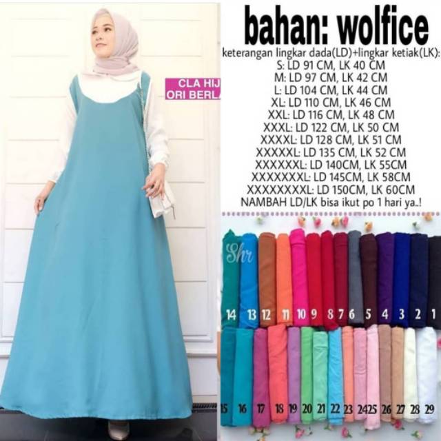 Gamis wolfis jumbo Bigsize ld 150