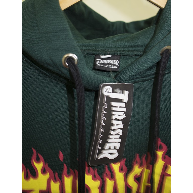 thrasher hoodie ijo botol