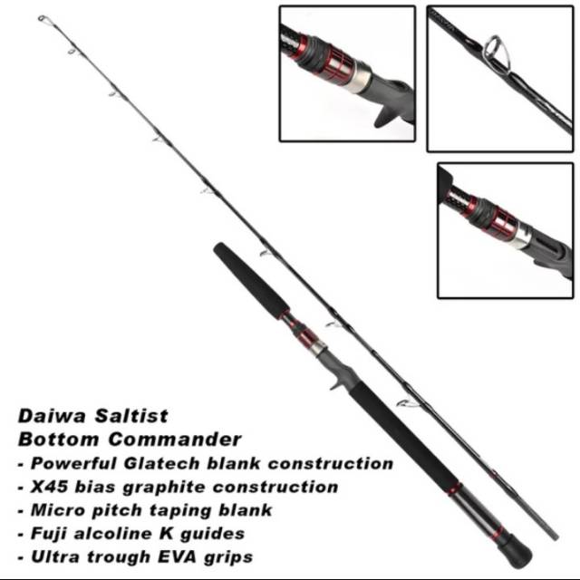 Joran laut daiwa saltist bottom commander 582XHB