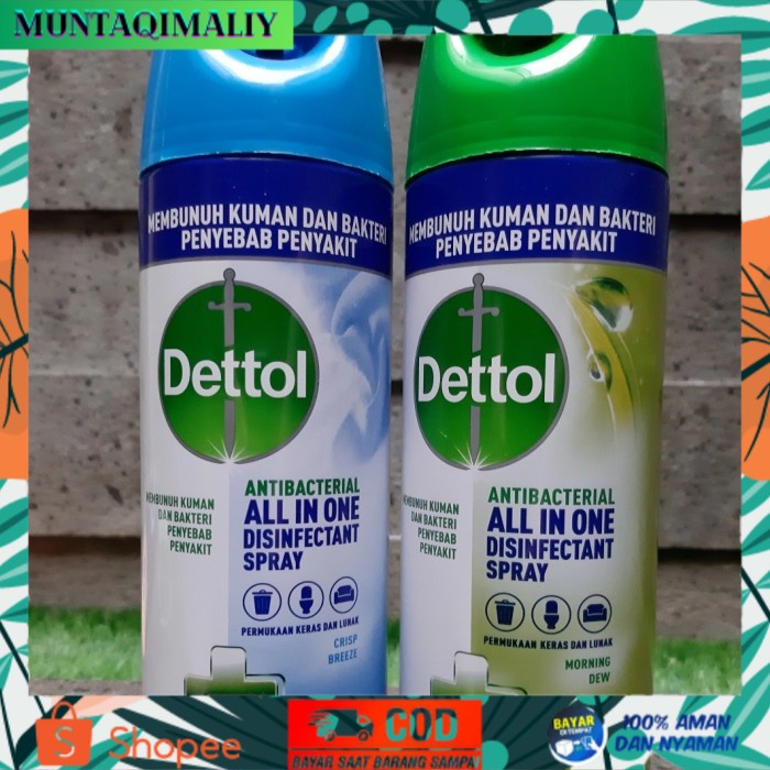 [TERBARU] dettol disinfectant spray 450 ml - Hijau