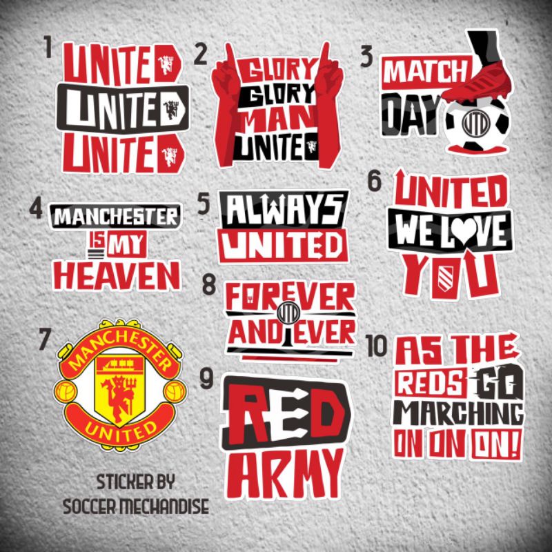 

Stiker Pack Manchester United MU