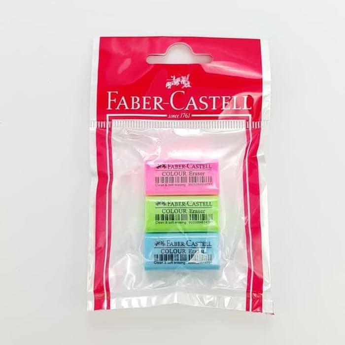 

Penghapus Faber Castell Colour Eraser isi 3