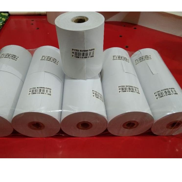 

Update Stok Kertas kasir HVS ukuran 75x65mm paket 10 Roll