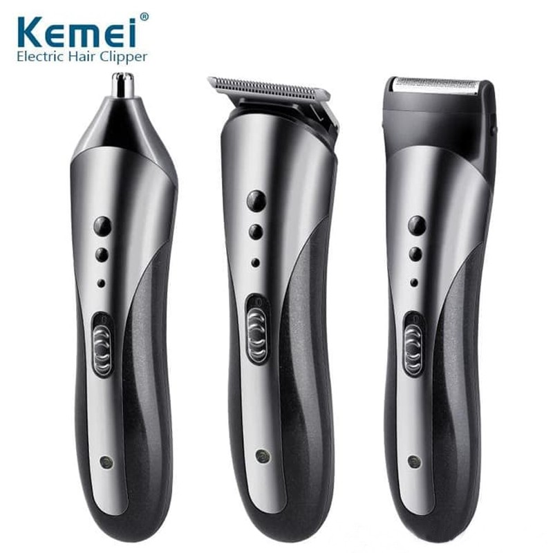 Mesin Cukur Kemei KM-1407 Clipper 3 in1 Alat cukur rambut charger