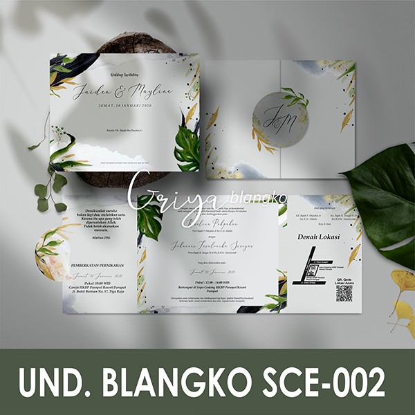 SCE-002 GRIYA CARD | UNDANGAN BLANKO MURAH | Blangko Undangan | Griya Blangko | Undangan Blangko Pre
