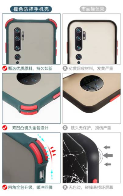 Case shockproof pinggiran bumper xiaomi Redmi 8/8a/9/9A/9c/redmi note 8/redmi note 9pro/ huawei matte 30 lite