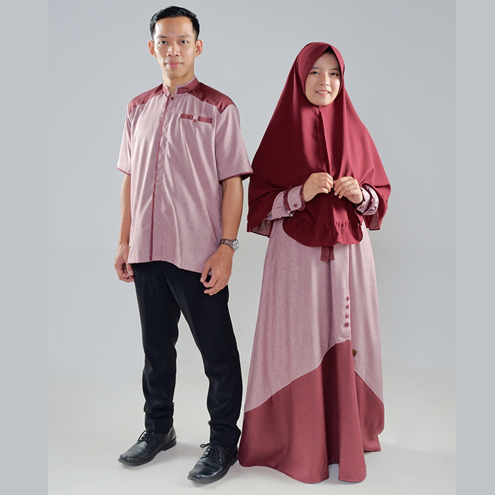 MOSCOU - Set Baju Sarimbit Couple Kapelan Pasangan Suami Istri Keluarga Family Muslim Muslimah Busan