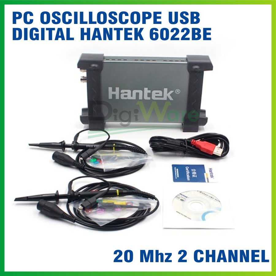PC USB Digital Oscilloscope Hantek 6022BE Osiloskop 20MHz 2 Channel