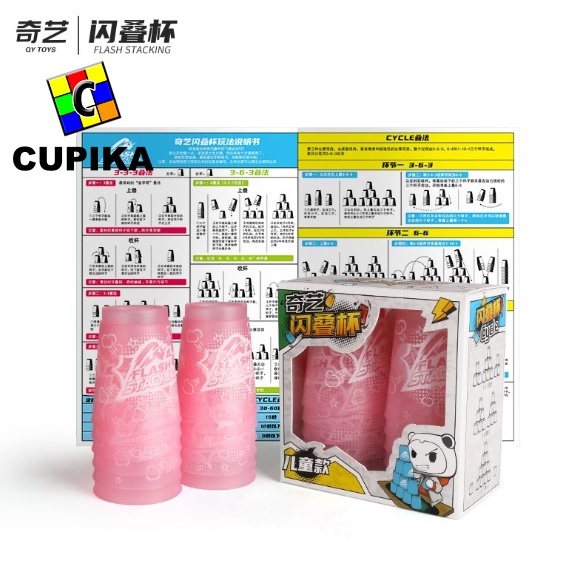 QIYI Stacking Cup stack CUP Speed Stackcup Susun Gelas TRANSPARANT