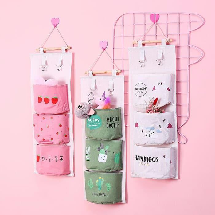 Pouch Gantung Storage Bag 3 Sekat Tempat Aksesoris Dan Pernak Pernik Pouch Gantung Storage Bag 3 Sekat Tempat Aksesoris Dan Pernak Pernik