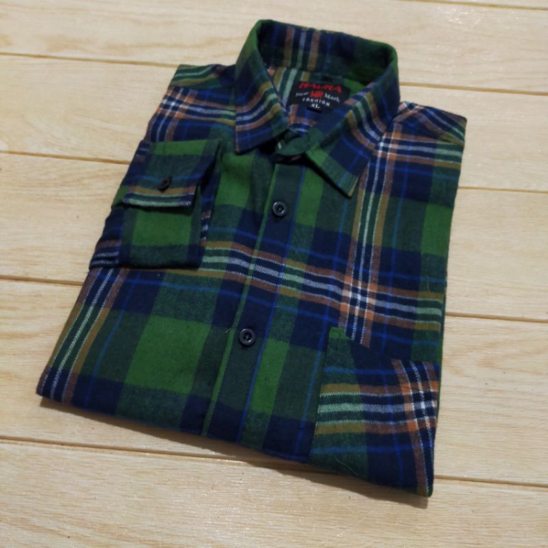 Kemeja Flanel Wanita Flanel Wanita Casual Lengan Panjang  Atasan Wanita  Kemeja Wanita-F1