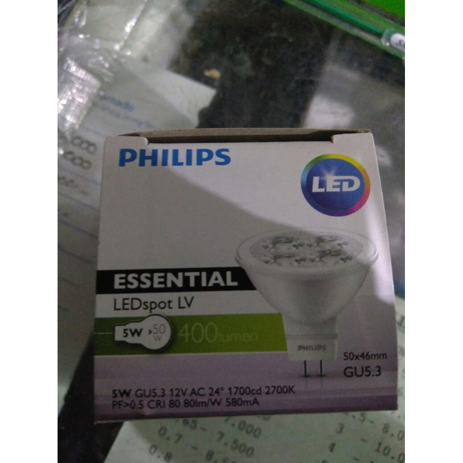 LED Philips MR16 5W 5 watt GU5.3 12VAC Kuning warm white 12 volt 12v
