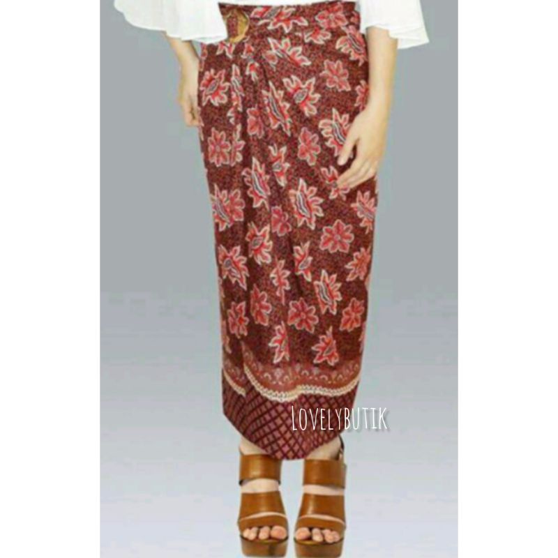 Vanish Batik Wrap Maxi Skirt/ rok lilit panjang