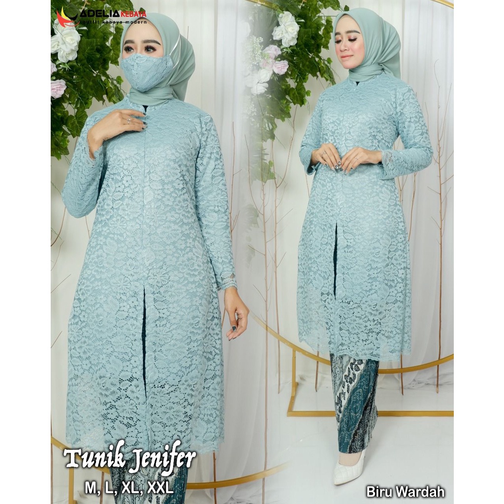 Kebaya Tunik Jenifer / Tunik Busui Brukat Modern / Kebaya Seragam Keluarga / Kebaya Brokat Premium / Kebaya Kekinian