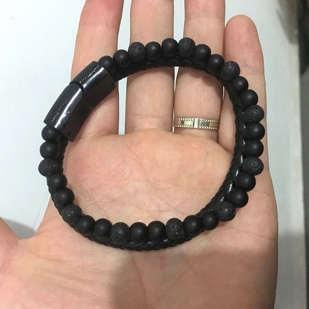 Hu Hu Hu Hu Hu Alat Bantu Pasang Kacamata♡ Gelang Bangle Batu Alam Dengan Gesper Magnetik Untuk Pria