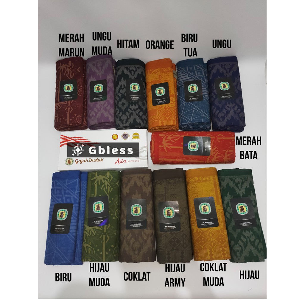 Sarung Gajah Duduk Asia Kembang Original Sarung Sholat Polos Murah