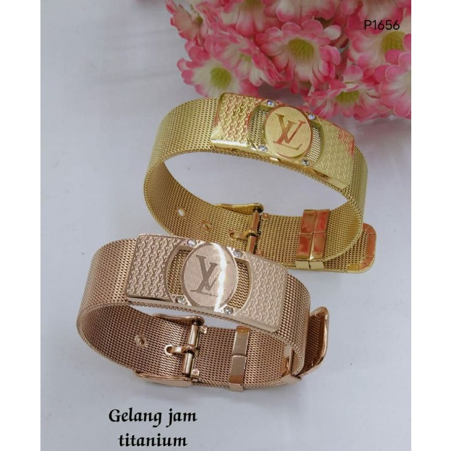 Fourfashion Gelang Tangan Titanium Belt Anti Karat Kekinian S215