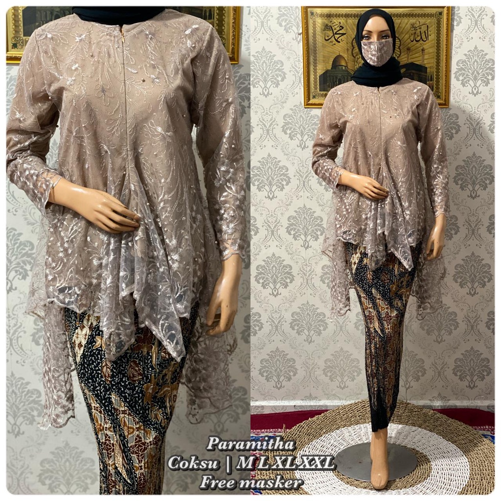 Kebaya Paramhita Maira / Kebaya Tunik Busui / Kebaya Busui Tulle Modern / Kebaya Seragam Pesta / Kebaya Kartini