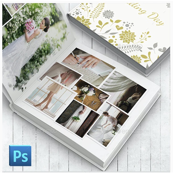 Print Template Wedding Photobook Template - Photoshop