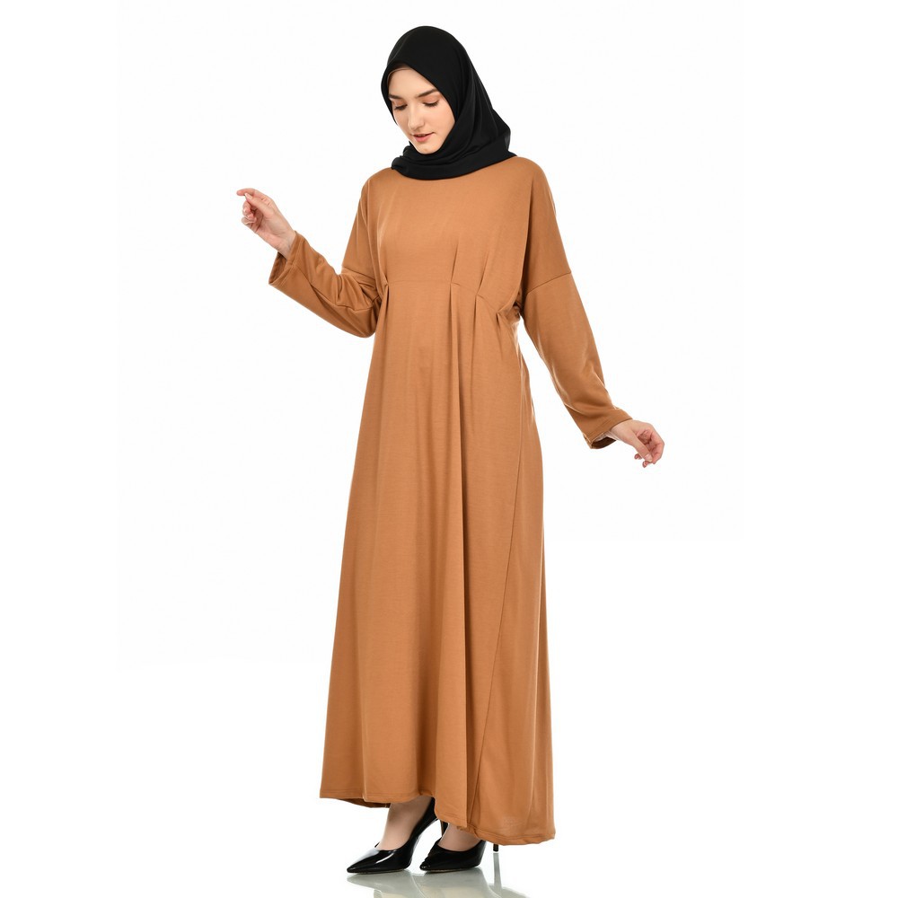 Mybamus Naura Plit Dress Camel M15880 R66S3 - Gamis Muslim