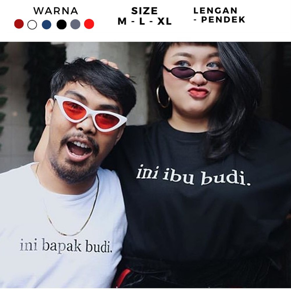 kaos ini bapak ibu budi ready size jumbo baju pasangan lucu lucuan lengan pendek
