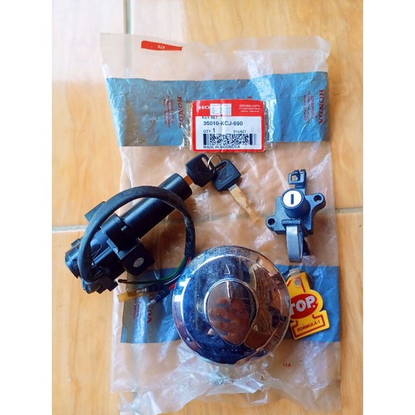 25010-KCJ-690 key set keyset Kunci Set Kontak Tangki Jok Honda Tiger lawas Tilas  Tiger lama Tilam O