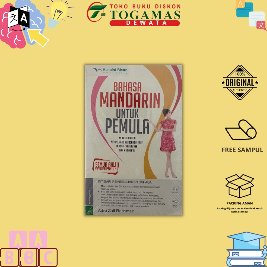 Jual BUKU BAHASA | BAHASA MANDARIN UNTUK PEMULA + CD | ADRE ZAIF ...