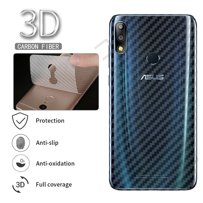 Garskin Protector Carbon transparant Zenfone max pro M2 anti gores