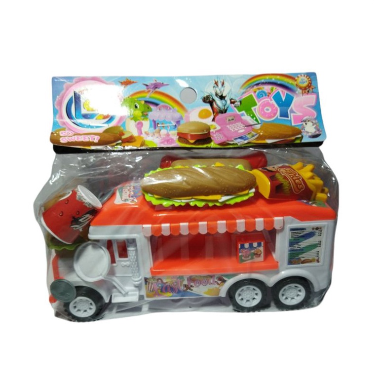 Mainan Mobil Food LI 11 truck delicious fast food / mainan mobil truck menjual burger sandwitch