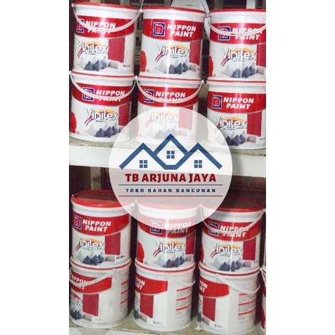 Cat Tembok Nippon Paint VINILEX 5 KG Cap Kembang INTERIOR &amp; EXTERIOR | Ready Cat TINTING / OPLOS VINILEX dengan MESIN Warna Request