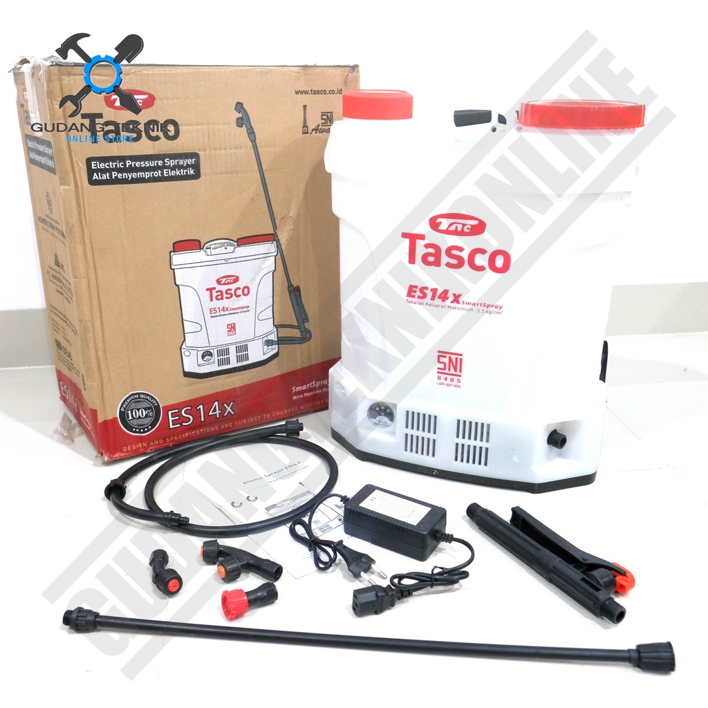 Sprayer Hama Elektrik 14L TASCO ES14X / Alat Semprot Semprotan Obat Hama Elektrik 14 Liter ES14X TASCO