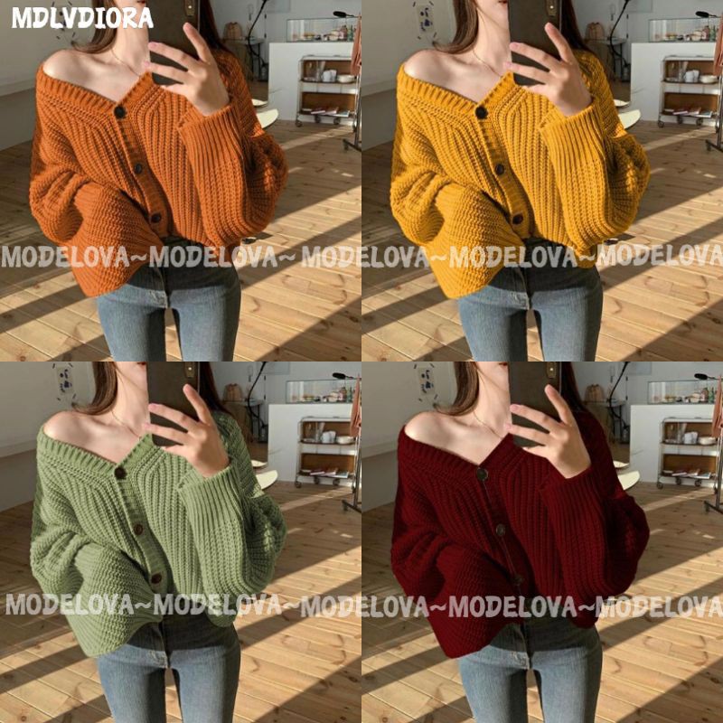 MDLV ~ BG CARDI DIORA RAJUT // BAJU RAJUT // CARDIGAN RAJUT // FASHION WANITA