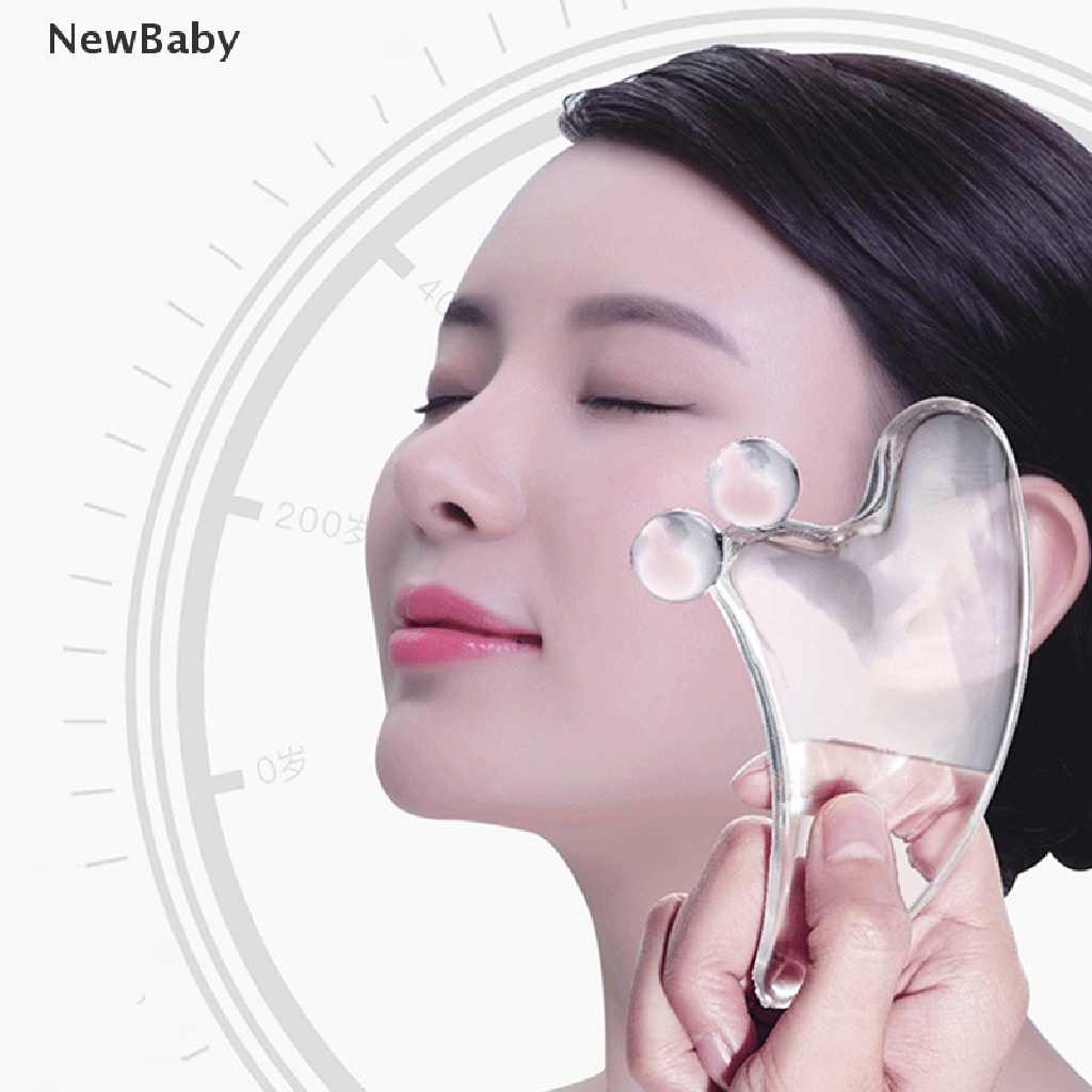 Plat Scraper Gua sha Kristal Alami Untuk Pijat Wajah Bayi