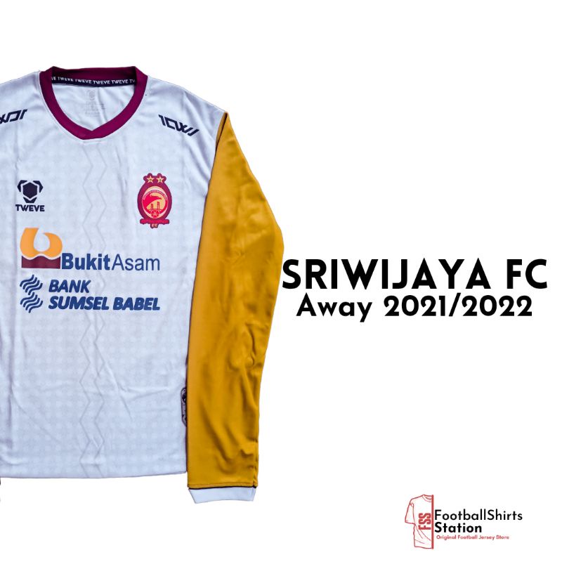 Jersey Sriwijaya FC Away Player Issue 2021/2022 Longsleeve Size L Original Tweve