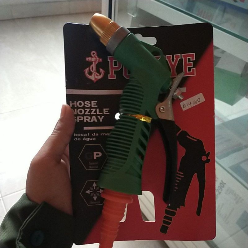 Hose nozzle spray.  Merk popeye